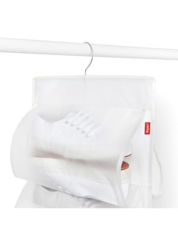 Rayen Organizer w kolorze białym na buty - 33 x 131 cm