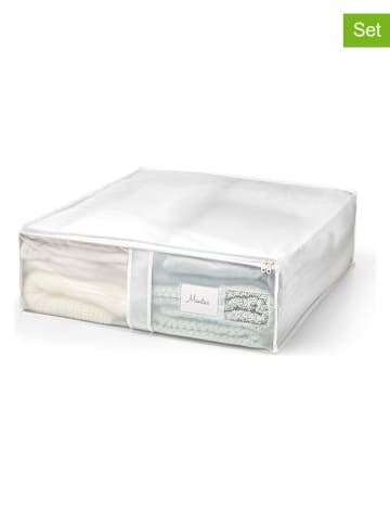 Rayen 2er-Set: Kleidertaschen in Weiß - (B)55 x (H)60 x (T)20 cm
