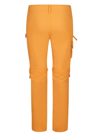 Trollkids Spodnie trekkingowe Zipp-Off "Oppland"- Slim fit - w kolorze pomarańczowym