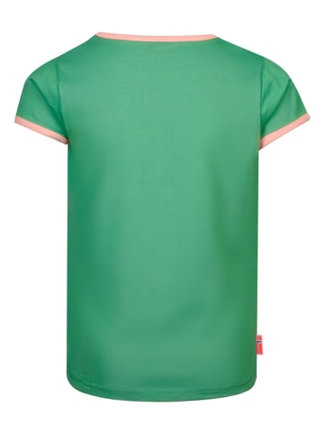 Trollkids Koszulka funkcyjna "Flower" w kolorze zielonym