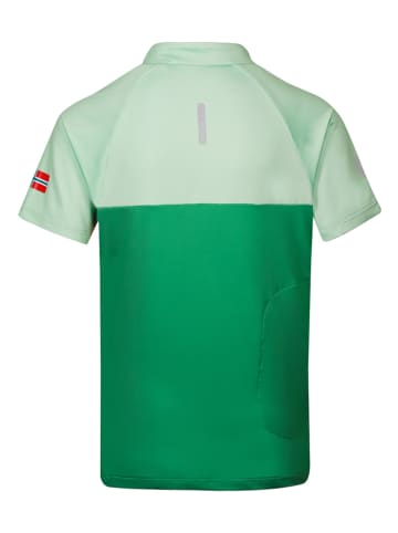 Trollkids Koszulka kolarska "Trondheim" w kolorze zielonym