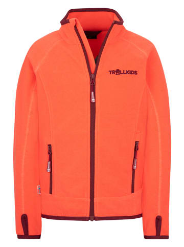 Trollkids Fleece vest "Noresund" oranje
