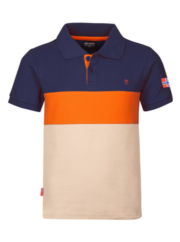 Trollkids Functioneel shirt "Eikefjord" donkerblauw/beige/oranje