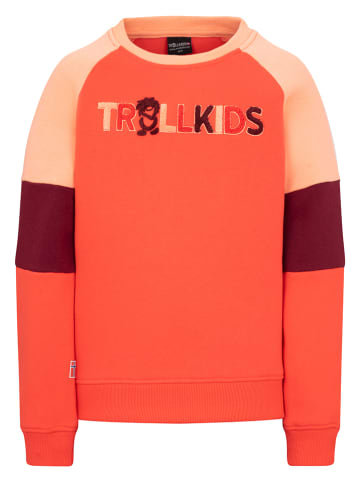 Trollkids Bluza "Trollfjord" w kolorze pomarańczowym