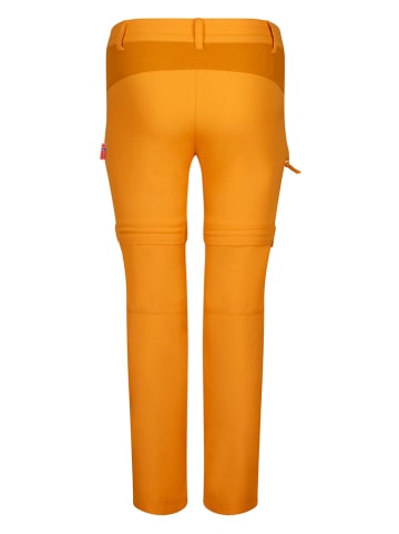 Trollkids Spodnie trekkingowe Zipp-Off "Arendal XT" w kolorze pomarańczowym