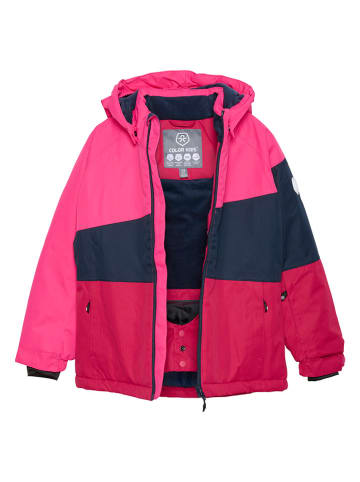 Color Kids Ski-/ Snowboardjacke in Pink/ Dunkelblau