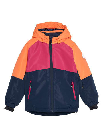 Color Kids Ski-/ Snowboardjacke in Pink/ Orange/ Dunkelblau