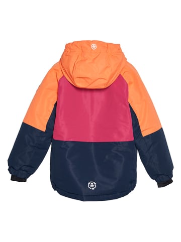 Color Kids Ski-/ Snowboardjacke in Pink/ Orange/ Dunkelblau