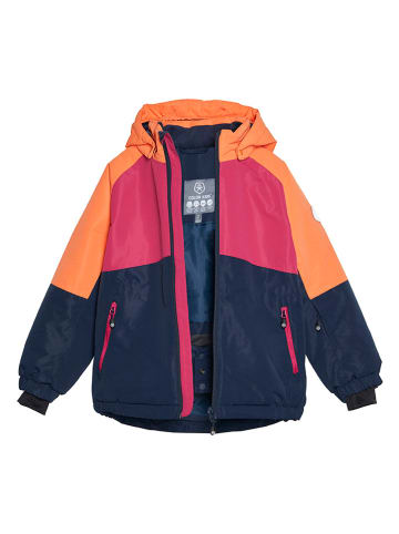 Color Kids Ski-/snowboardjas roze/oranje/donkerblauw