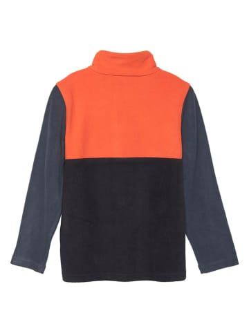 Color Kids Fleece trui oranje/donkerblauw