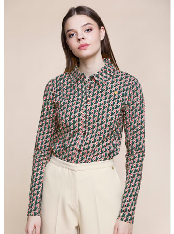 4funkyflavours Blouse "Madly" kaki/lichtroze/rood