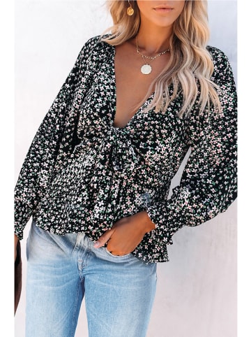 Milan Kiss Bluse in Schwarz/ Weiß