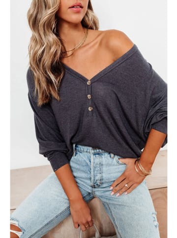 Milan Kiss Longsleeve in Anthrazit