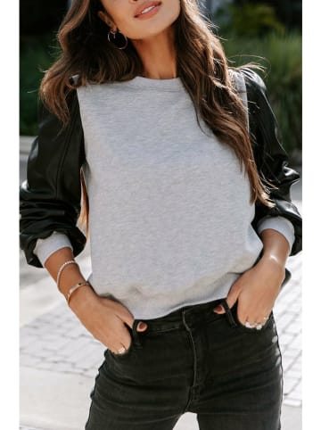 Milan Kiss Sweatshirt in Grau/ Schwarz