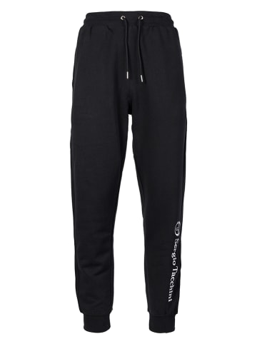 Sergio Tacchini Spodnie sportowe "Heritage" w kolorze czarnym
