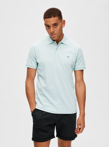 SELECTED HOMME Koszulka polo "Dante" w kolorze błękitnym