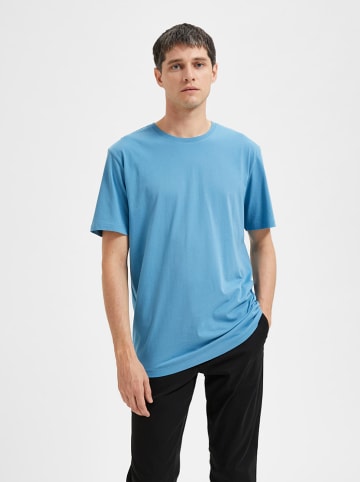 SELECTED HOMME Koszulka "Aspen" w kolorze niebieskim