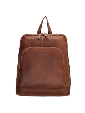 HIDE & STITCHES Leren rugzak lichtbruin - (B)32 x (H)35 x (D)10 cm