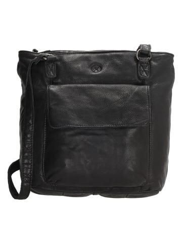 HIDE & STITCHES Leren rugzak zwart - (B)26,5 x (H)23 x (D)10 cm