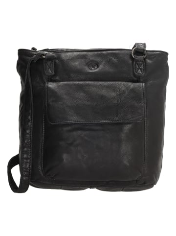 HIDE & STITCHES Skórzany plecak w kolorze czarnym - 26,5 x 23 x 10 cm