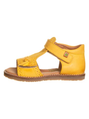 El Naturalista Skórzane sandały "Atenas" w kolorze żółtym
