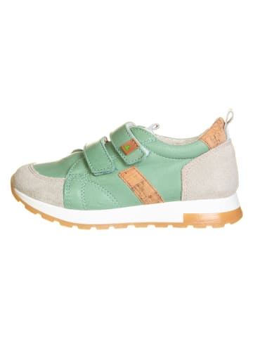 El Naturalista Skórzane sneakersy "Porto" w kolorze miętowym