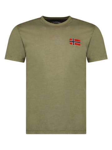Geographical Norway Koszulka w kolorze khaki