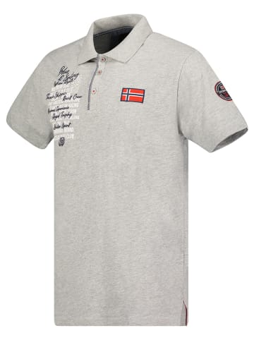 Geographical Norway Koszulka polo w kolorze szarym