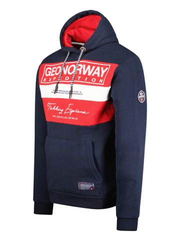 Geographical Norway Hoodie donkerblauw/rood