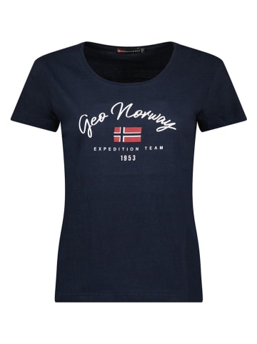 Geographical Norway Koszulka "Jopera" w kolorze granatowym