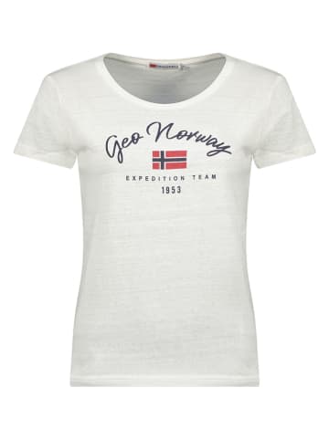 Geographical Norway Koszulka "Jopera" w kolorze białym