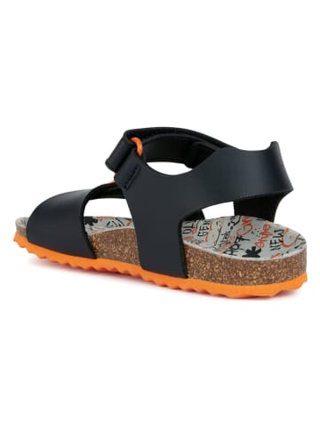 Geox Sandalen "Ghita" in Schwarz/ Orange