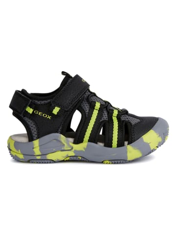 Geox Halbsandalen "Kyle" in Schwarz/ Limette