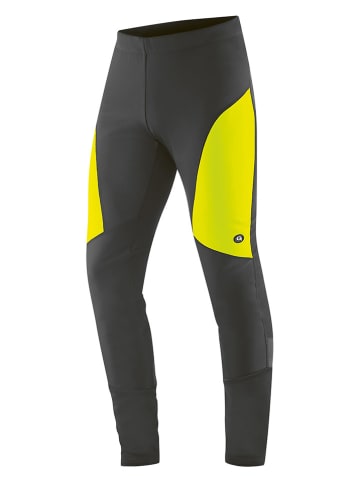 Gonso Softshellowe spodnie kolarskie "MontanaHipRaw2" w kolorze czarno-żółtym