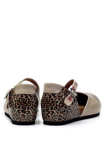 Goby Spangenballerinas in Beige/ Bunt