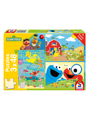 Schmidt Spiele 3x 48tlg. Puzzle "Tierisch stark" - ab 4 Jahren