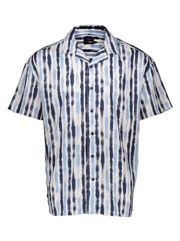 OLYMP Koszula "No 6 six" - Super Slim - w kolorze błękitno-granatowym