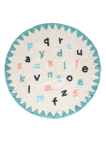 Minividuals Tapijt "Alphabet" crème/meerkleurig - Ø 150 cm