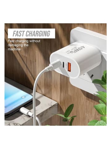 SmartCase Wtyczka USB szybkiego ładowania w kolorze białym