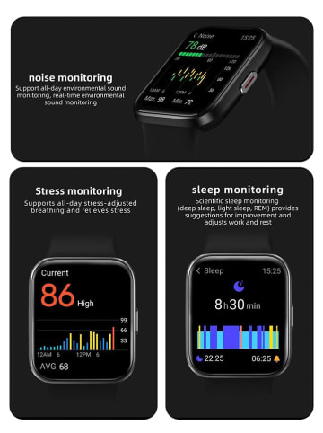 SmartCase Smartwatch in Schwarz