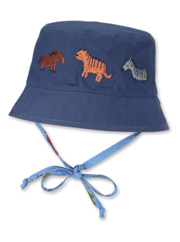 Sterntaler Dwustronny kapelusz w kolorze niebiesko-błękitnym