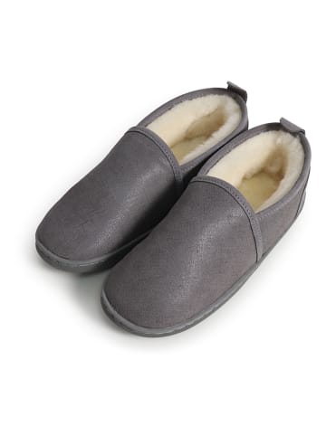 Kaiser Naturfellprodukte Pantoffels met lamsvacht "Helsinki" grijs