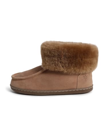 Kaiser Naturfellprodukte H&L Pantoffels met lamsvacht "Oslo" bruin