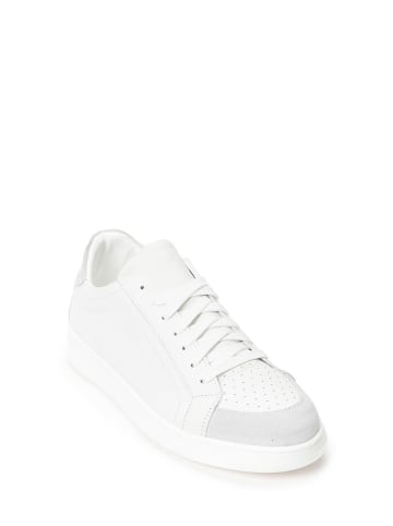 Frank Daniel Leder-Sneakers in Weiß
