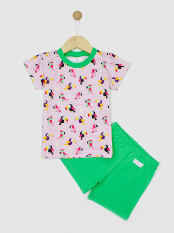 Babauba Pyjama lichtroze/groen