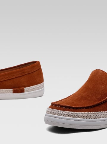 Gino Rossi Leren instappers roestrood