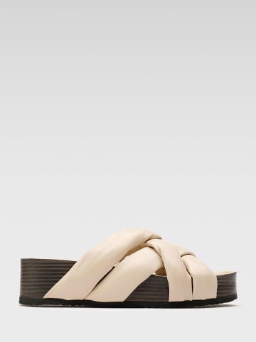 Gino Rossi Leren slippers beige