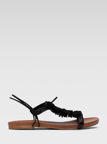 Lasocki Skórzane sandały w kolorze czarnym