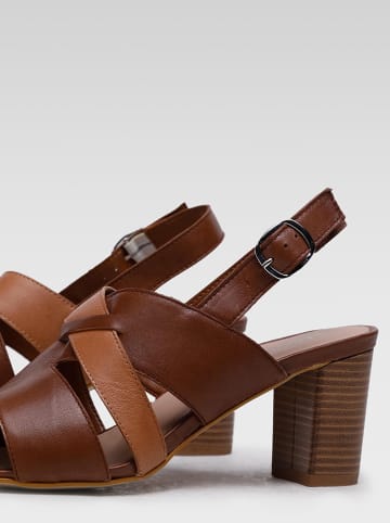 Lasocki Leren haksandalen bruin