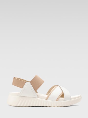 Lasocki Leren sandalen wit/beige
